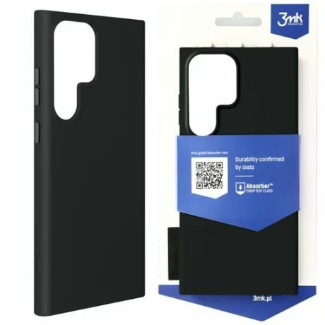 Husa de protectie 3mk Matt Case pentru Samsung Galaxy S23 Ultra, Negru