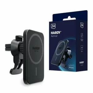 Incarcator Auto Wireless 3mk, Hardy, MagCharger, Air Vent, Quick Charge, 15W, Negru