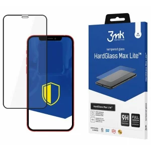 Folie sticla 3MK Hardglass Max Lite, pentru iPhone 12 Mini, Negru