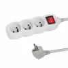 Prelungitor Esperanza ELK210W, switch ON/OFF, 3 prize, 1.5m, Alb