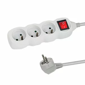 Prelungitor Esperanza ELK210W, switch ON/OFF, 3 prize, 1.5m, Alb