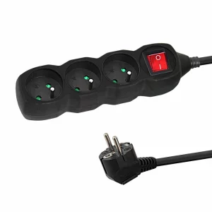 Prelungitor Esperanza ELK211K, switch ON/OFF, 3 prize, 3m, Negru