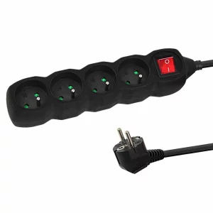 Prelungitor Esperanza ELK213K, switch ON/OFF, 4 prize, 3m, Negru