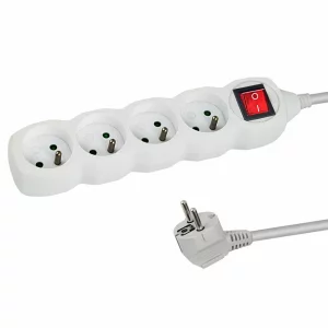 Prelungitor Esperanza ELK213W, switch ON/OFF, 4 prize, 3m, Alb