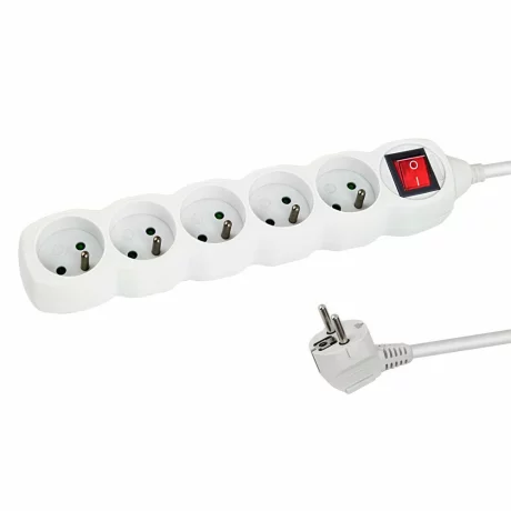 Prelungitor Esperanza ELK215W, switch ON/OFF, 5 prize, 3m, Alb