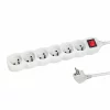 Prelungitor Esperanza ELK217W, switch ON/OFF, 6 prize, 1.5m, Alb