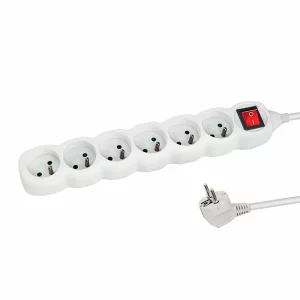 Prelungitor Esperanza ELK217W, switch ON/OFF, 6 prize, 1.5m, Alb