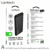 Baterie externa Lamtech, 10000mAh, QC3.0, 2xUSB out, PD, 1xUSB Type-C 20W out, 1xMicroUSB 18W in, 1xUSB Type-C 18W in, Indicator LED, Negru