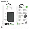 Baterie externa Lamtech, 5000mAh, Type-C, Indicator baterie, Negru