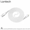 Cablu Date si Incarcare Lamtech, USB la Lightning, Incasabil, 2A, 2m, Argintiu
