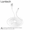 Cablu Date si Incarcare Lamtech, USB la MicroUSB, 2.4A, 2m, Alb