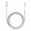 Cablu Date si Incarcare Lamtech, USB la MicroUSB, Incasabil, 2A, 2m, Argintiu