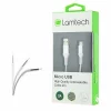 Cablu Date si Incarcare Lamtech, USB la MicroUSB, Incasabil, 2A, 2m, Argintiu