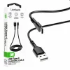 Cablu Date si Incarcare Lamtech, USB la Type-C, 2.4A, 2m, Negru