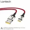 Cablu Date si Incarcare Lamtech, USB la Type-C, 5A, 1.2m, Rosu