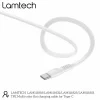 Cablu Date si Incarcare Lamtech, USB la Type-C, Plat, 3A, 1m, Alb
