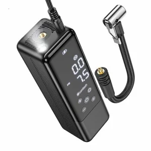 Compresor auto Lamtech, DC12V ,3.5BAR, Ecran LCD, Negru