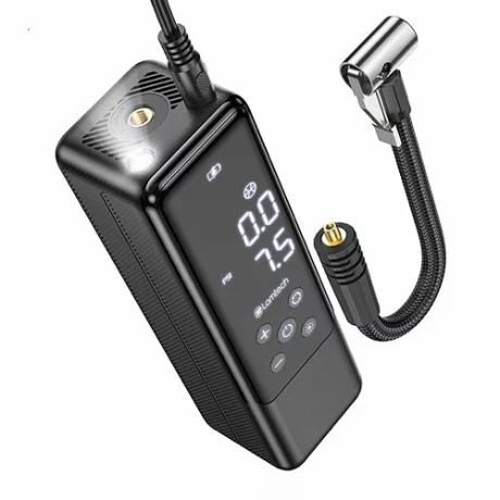 Compresor auto Lamtech, DC12V ,3.5BAR, Ecran LCD, Negru