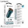 Incarcator auto Lamtech, Metal, 2xUSB, QC3.0, PD20W, Albastru