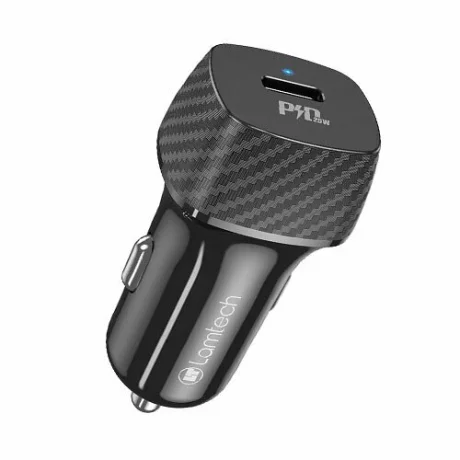 Incarcator auto Lamtech, Type-C PD25W, Negru
