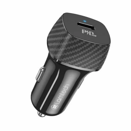 Incarcator auto Lamtech, Type-C PD30W, Negru