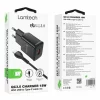 Incarcator retea Lamtech, 18W, QC3.0, 1xUSB, Cablu Type-C 1m inclus, Negru