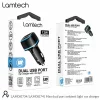 Incarcator auto Lamtech, 2xUSB 2,4A, Negru