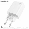Incarcator retea Lamtech, PD, 25W, 1xUSB Type-C, Alb