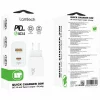 Incarcator retea Lamtech, QC3.0, PD, 30W, 1xUSB, 1xUSB Type-C, Alb