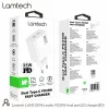 Incarcator retea Lamtech, QC3.0, PD, 35W, 2xUSB Type-C, Alb