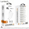 Incarcator retea Lamtech, QC3.0, PD, 45W, 1xUSB, 1xUSB Type-C, Alb