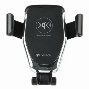Suport auto Lamtech, QI Wireless. 10W, Negru