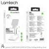 Suport birou telefon/tableta Lamtech, Compatibil 4.7~10 inch, Inaltime ajustabila, Unghi ajustabil 120 grade, Alb LAM111672