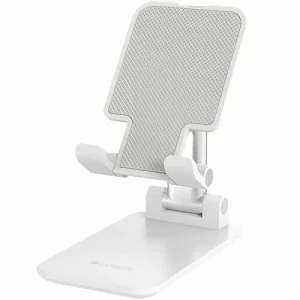 Suport birou telefon/tableta Lamtech, Compatibil 4.7~10 inch, Inaltime ajustabila, Unghi ajustabil 120 grade, Alb LAM111672