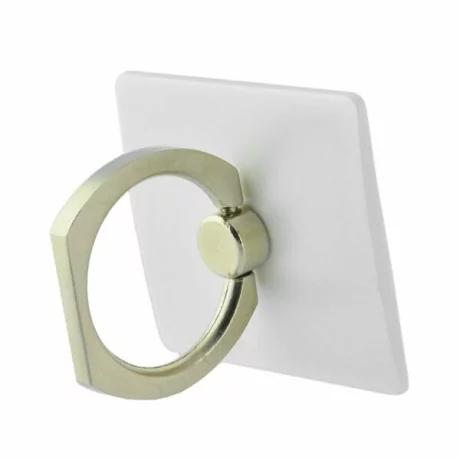 Suport tip inel pentru telefon, Rotire 360 grade, Alb LAM443482