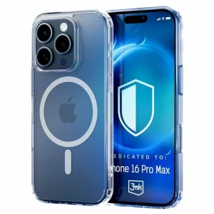 Husa de protectie 3mk MagCase pentru iPhone 16 Pro Max, Transparent