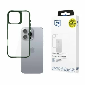 Husa de protectie 3mk Satin Armor Case+ pentru iPhone 16 Pro Max, Green