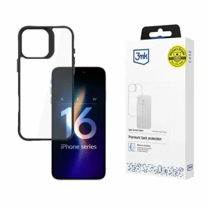 Husa de protectie 3mk Satin Armor Case+ pentru iPhone 16 Pro, Transparent
