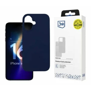 Husa de protectie 3mk Silicone Case Dark pentru iPhone 16, Military Grade, Negru