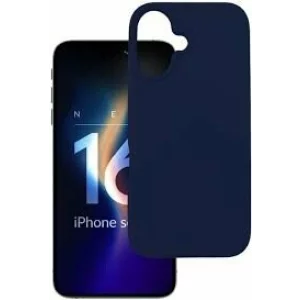 Husa de protectie 3mk Silicone Case Dark pentru iPhone 16 Plus, Military Grade, Negru