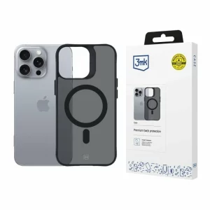 Husa de protectie 3mk Smoke MagCase pentru iPhone 16 Pro Max, Semi-Transparent