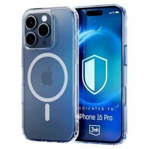 Husa de protectie 3mk MagCase pentru iPhone 16 Pro, Transparent