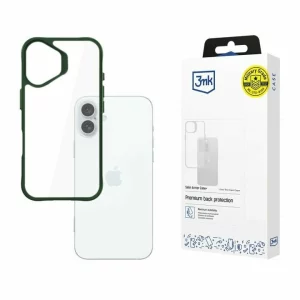 Husa de protectie 3mk Satin Armor Case+ pentru iPhone 16 Plus, Green