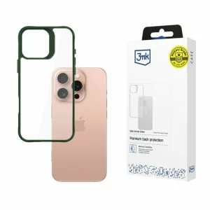 Husa de protectie 3mk Satin Armor Case+ pentru iPhone 16 Pro, Green