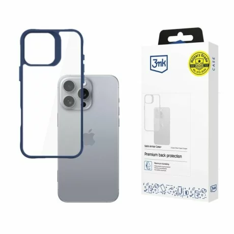 Husa de protectie 3mk Satin Armor Case+ pentru iPhone 16 Pro Max, Blue