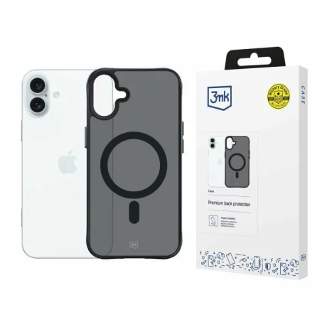 Husa de protectie 3mk Smoke MagCase pentru iPhone 16 Plus, Semi-Transparent