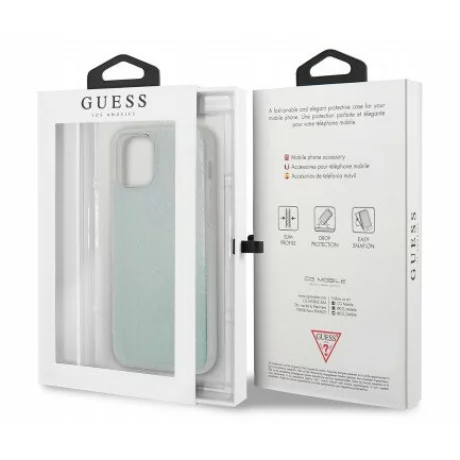 Husa de protectie Guess 3D Raised Iridescent pentru iPhone 12 Mini, Transparent