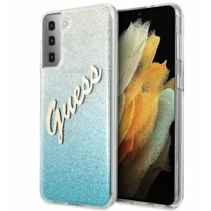 Husa de protectie Cover Guess Glitter Gradient pentru Samsung Galaxy S21 Plus GUHCS21MPCUGLSBL, Light Blue