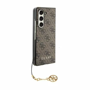 Husa de protectie Guess 4G Charms pentru Samsung Galaxy Z Fold 5, Maro