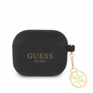 Husa de protectie Guess 4G Charms Silicone pentru AirPods 3, Negru